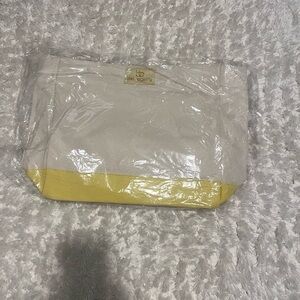 Two-Tone Cream and Yellow Tote Bag